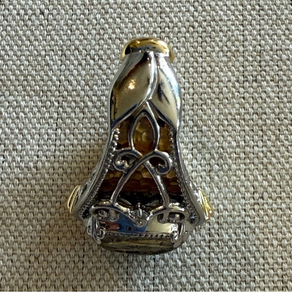 Michael Valitutti Vintage 925 Sterling Silver Rutilated Quartz Statement Ring 8 - Picture 2 of 7